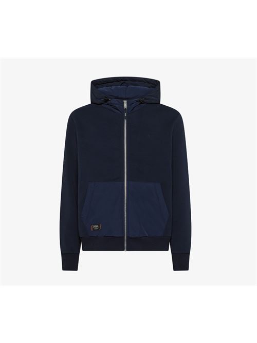 hoodie zip nylon detail ls SUN 68 | F4613307